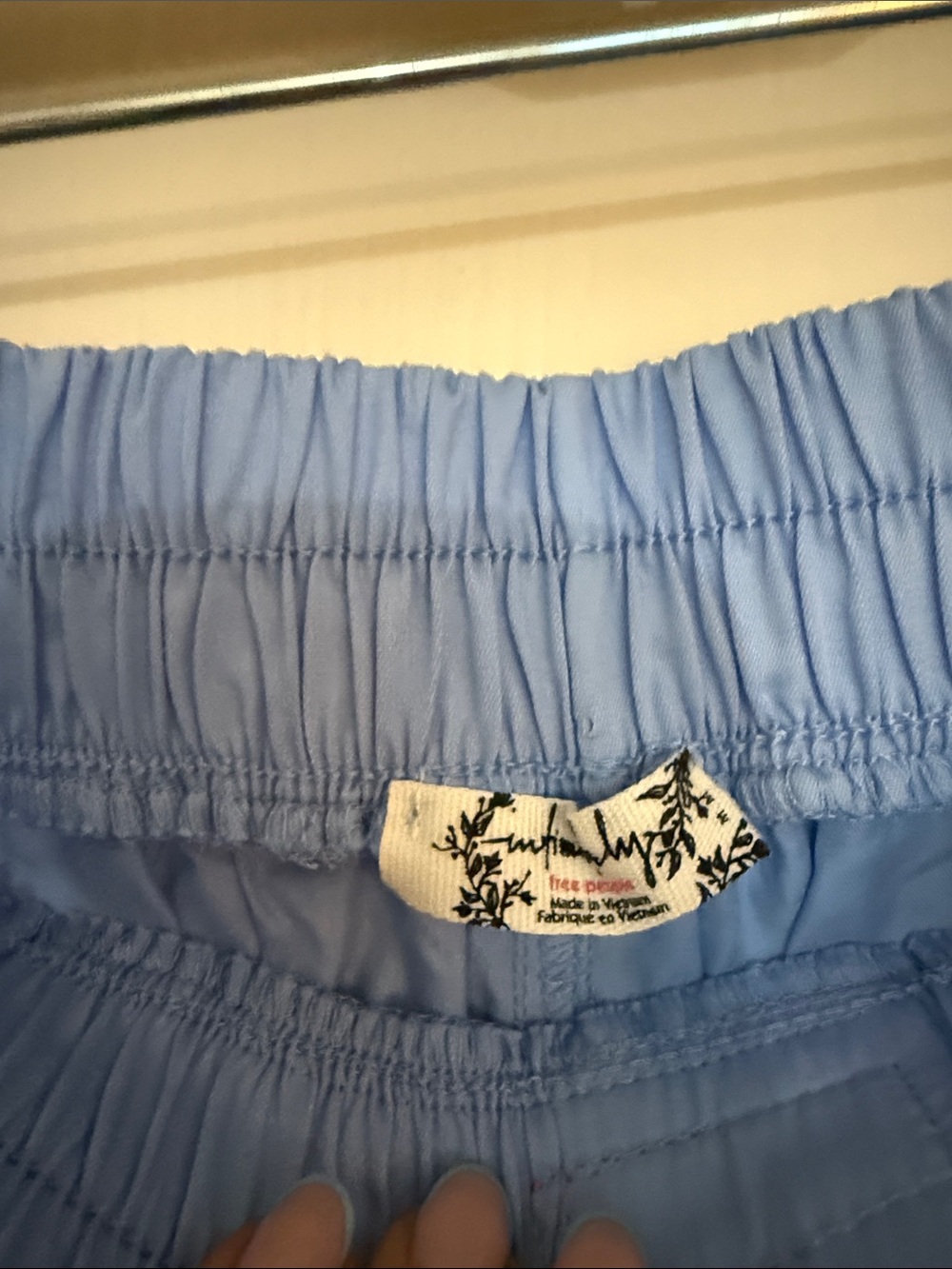 We The Free Sky Blue Elastic Waist Shorts - Picture 3 of 6
